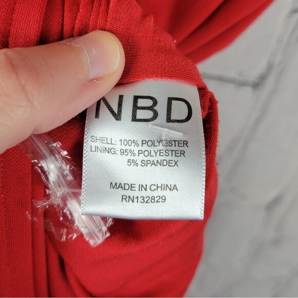 Revolve NBD Arabella solid lava red strappy slit leg back maxi dress - Picture 8 of 12